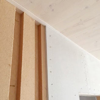 Isolamento in legno FiberTherm Install per livelli di installazione a parete